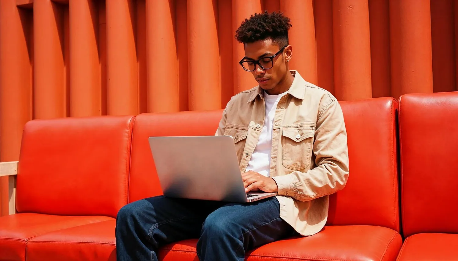 person on laptop